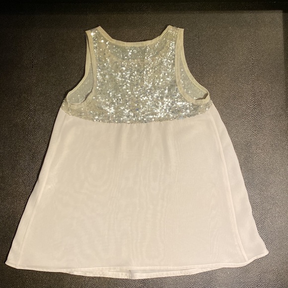 Maria Bonita extra, sequin top, silver sequins and rosè, size Small, tank top - Picture 4 of 6